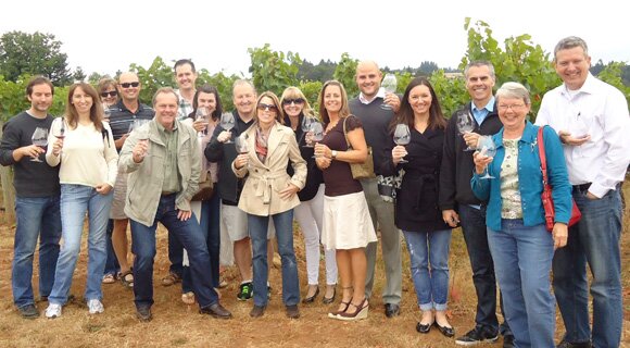 Michele's tour of the Willamette Valley with her big group from Subway.